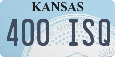 KS license plate 400ISQ