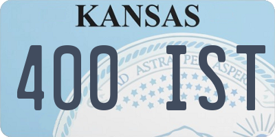 KS license plate 400IST
