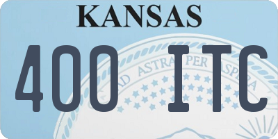 KS license plate 400ITC