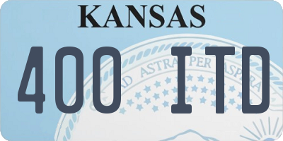 KS license plate 400ITD