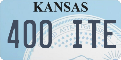 KS license plate 400ITE
