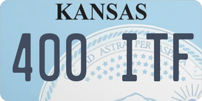 KS license plate 400ITF