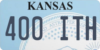 KS license plate 400ITH