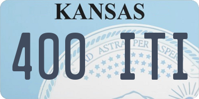 KS license plate 400ITI