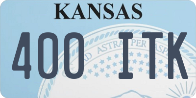KS license plate 400ITK