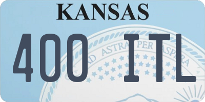 KS license plate 400ITL