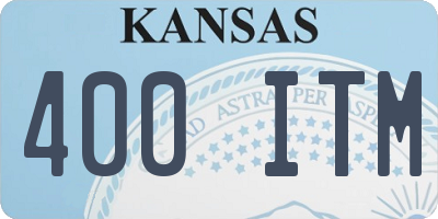 KS license plate 400ITM
