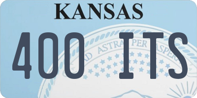 KS license plate 400ITS