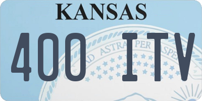 KS license plate 400ITV