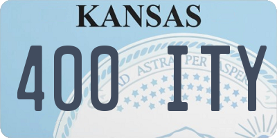 KS license plate 400ITY