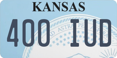 KS license plate 400IUD