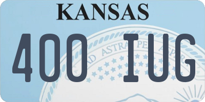 KS license plate 400IUG