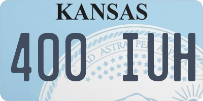 KS license plate 400IUH