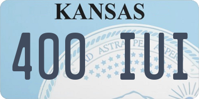 KS license plate 400IUI