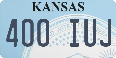 KS license plate 400IUJ