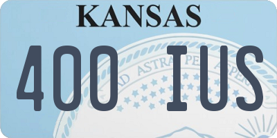 KS license plate 400IUS