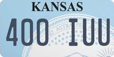 KS license plate 400IUU