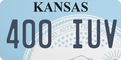 KS license plate 400IUV
