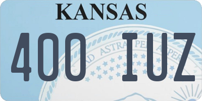 KS license plate 400IUZ