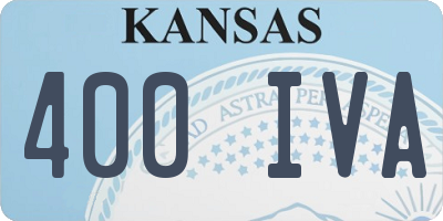 KS license plate 400IVA