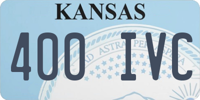 KS license plate 400IVC