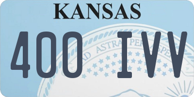 KS license plate 400IVV