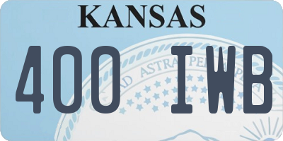 KS license plate 400IWB