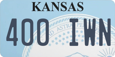 KS license plate 400IWN
