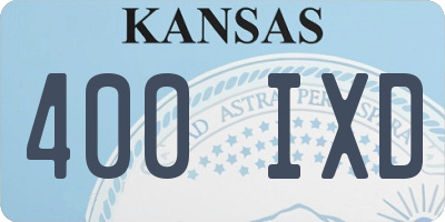 KS license plate 400IXD