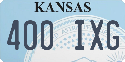 KS license plate 400IXG