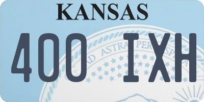 KS license plate 400IXH