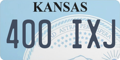 KS license plate 400IXJ