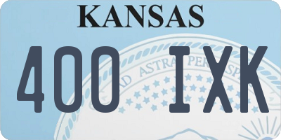 KS license plate 400IXK