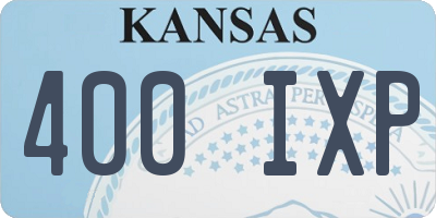 KS license plate 400IXP