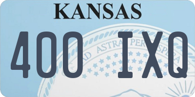 KS license plate 400IXQ
