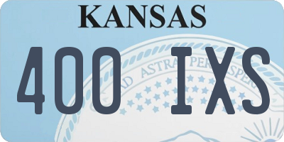 KS license plate 400IXS