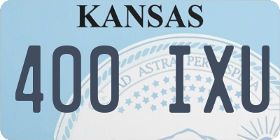 KS license plate 400IXU