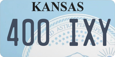 KS license plate 400IXY