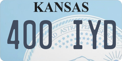 KS license plate 400IYD