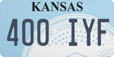 KS license plate 400IYF