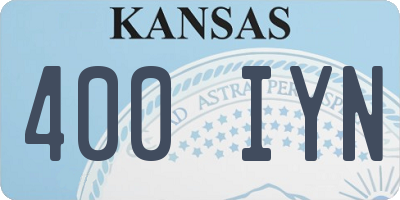 KS license plate 400IYN