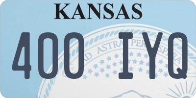 KS license plate 400IYQ