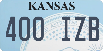 KS license plate 400IZB