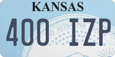 KS license plate 400IZP