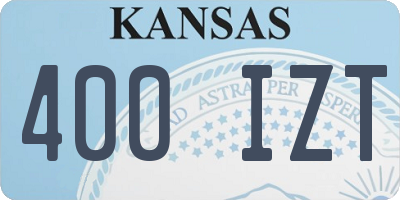 KS license plate 400IZT