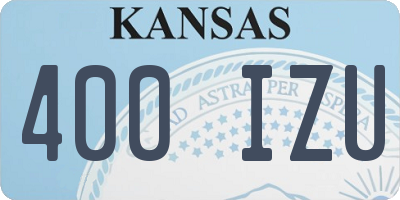 KS license plate 400IZU