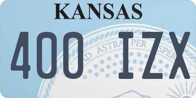 KS license plate 400IZX