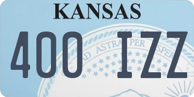KS license plate 400IZZ