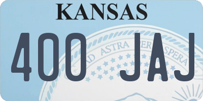 KS license plate 400JAJ