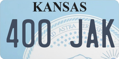 KS license plate 400JAK